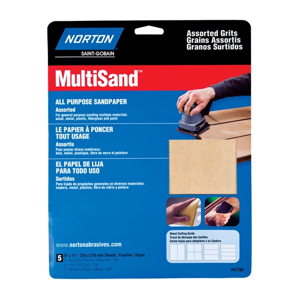 Norton Abrasives SANDPAPR ALL PUR ASST5PK 7660747765 - main